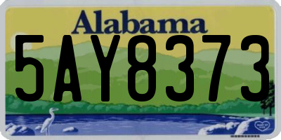AL license plate 5AY8373