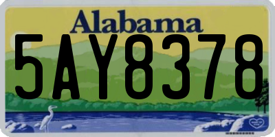 AL license plate 5AY8378