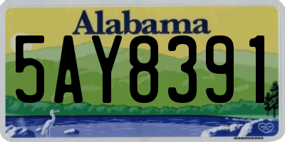 AL license plate 5AY8391