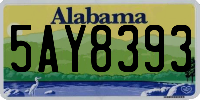 AL license plate 5AY8393