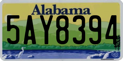 AL license plate 5AY8394