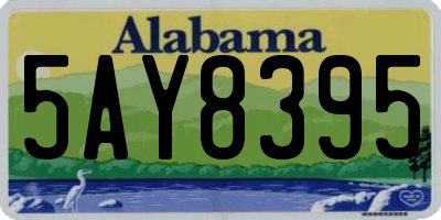 AL license plate 5AY8395