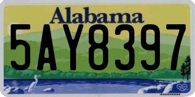 AL license plate 5AY8397