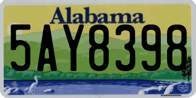 AL license plate 5AY8398