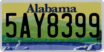 AL license plate 5AY8399
