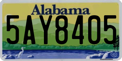 AL license plate 5AY8405