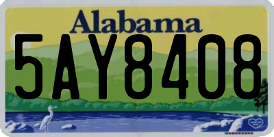 AL license plate 5AY8408