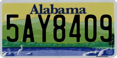 AL license plate 5AY8409