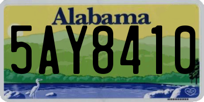 AL license plate 5AY8410