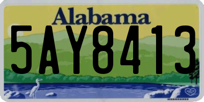 AL license plate 5AY8413