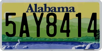 AL license plate 5AY8414