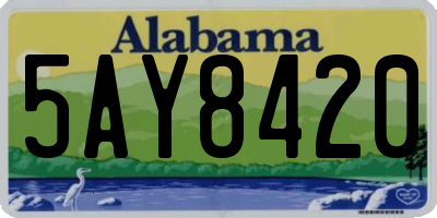 AL license plate 5AY8420