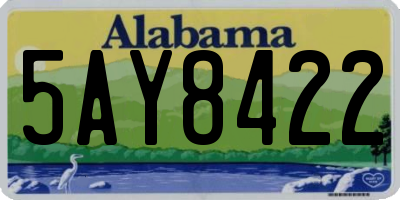 AL license plate 5AY8422