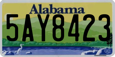 AL license plate 5AY8423