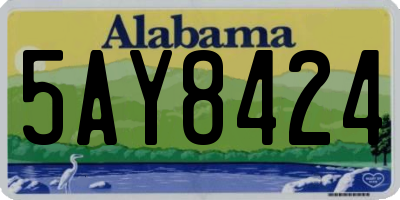 AL license plate 5AY8424