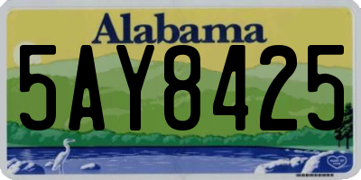 AL license plate 5AY8425