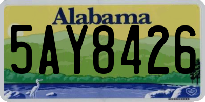 AL license plate 5AY8426