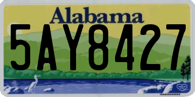 AL license plate 5AY8427