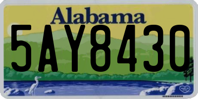 AL license plate 5AY8430
