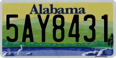 AL license plate 5AY8431