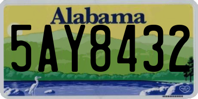 AL license plate 5AY8432