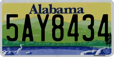 AL license plate 5AY8434