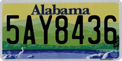 AL license plate 5AY8436