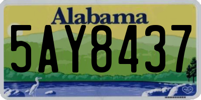 AL license plate 5AY8437