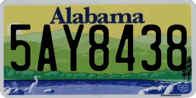 AL license plate 5AY8438