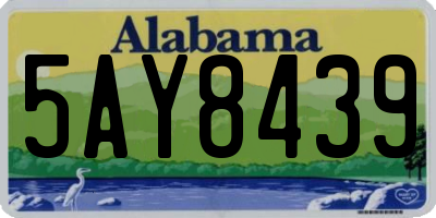 AL license plate 5AY8439