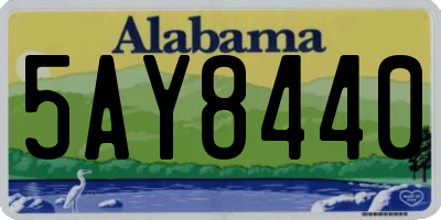 AL license plate 5AY8440