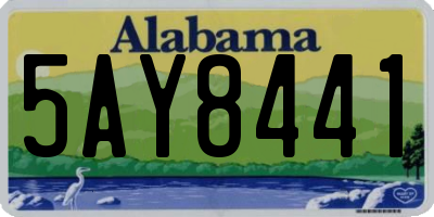 AL license plate 5AY8441