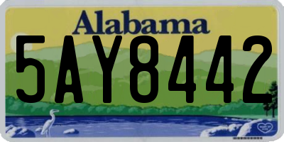 AL license plate 5AY8442