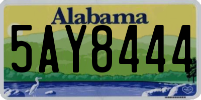 AL license plate 5AY8444