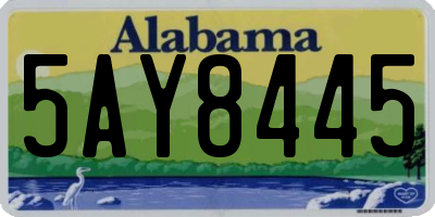 AL license plate 5AY8445