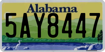 AL license plate 5AY8447