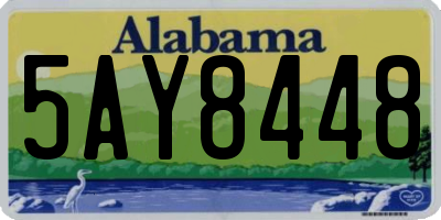 AL license plate 5AY8448