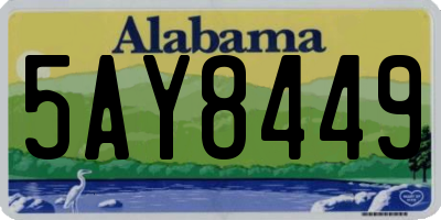 AL license plate 5AY8449
