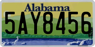 AL license plate 5AY8456