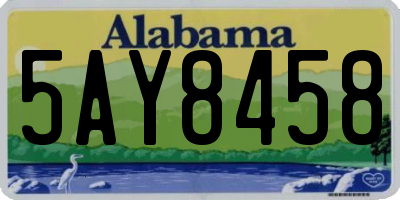 AL license plate 5AY8458