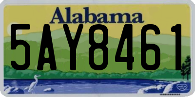 AL license plate 5AY8461