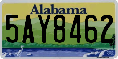 AL license plate 5AY8462