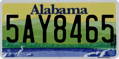 AL license plate 5AY8465