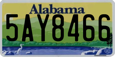 AL license plate 5AY8466