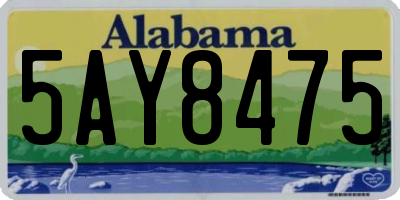 AL license plate 5AY8475