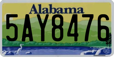 AL license plate 5AY8476