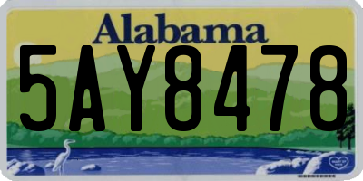 AL license plate 5AY8478