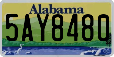 AL license plate 5AY8480