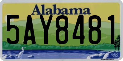 AL license plate 5AY8481