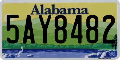 AL license plate 5AY8482